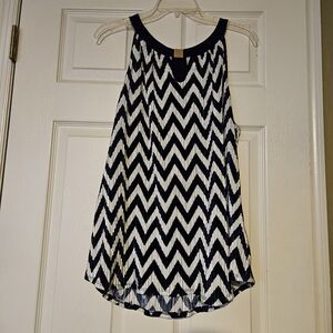 Chevron Pattern Sleeveless Top